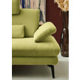 ECKSOFA  in Chenille, Flachgewebe Hellgrün  180/284 cm  - Schwarz/Hellgrün, Design, Textil/Metall (180/284cm) - Dieter Knoll