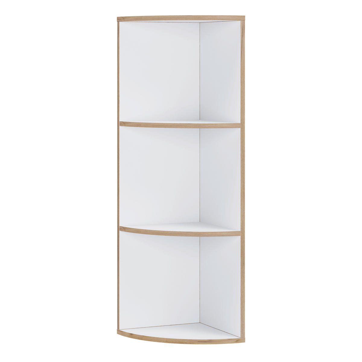 Etajeră De Colț 33/100/33 cm, alb, stejar miere,  - stejar miere/alb, Design, plastic/material pe bază de lemn (33/100/33cm) - Livetastic
