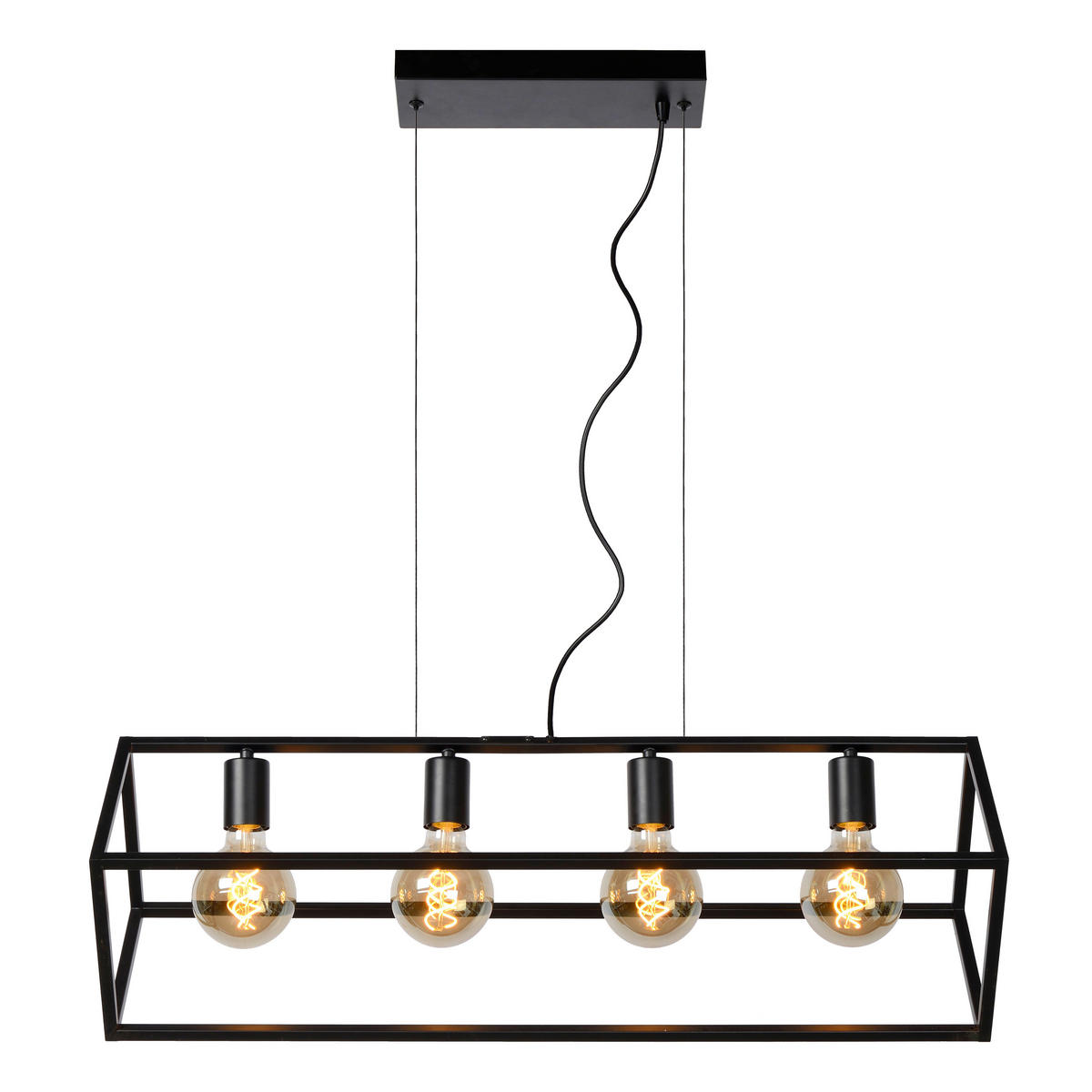 HÄNGELEUCHTE 80/28/161 cm  - Schwarz, Basics, Metall (80/28/161cm) - Lucide