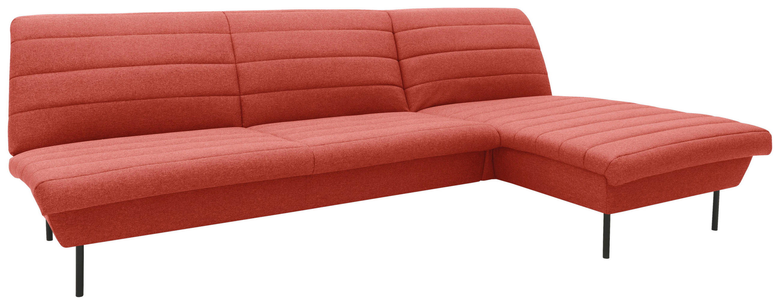 ECKSOFA Looks IX Orange Webstoff  - Schwarz/Orange, Design, Textil/Metall (274/92/168cm) - LOOKS by W.Joop
