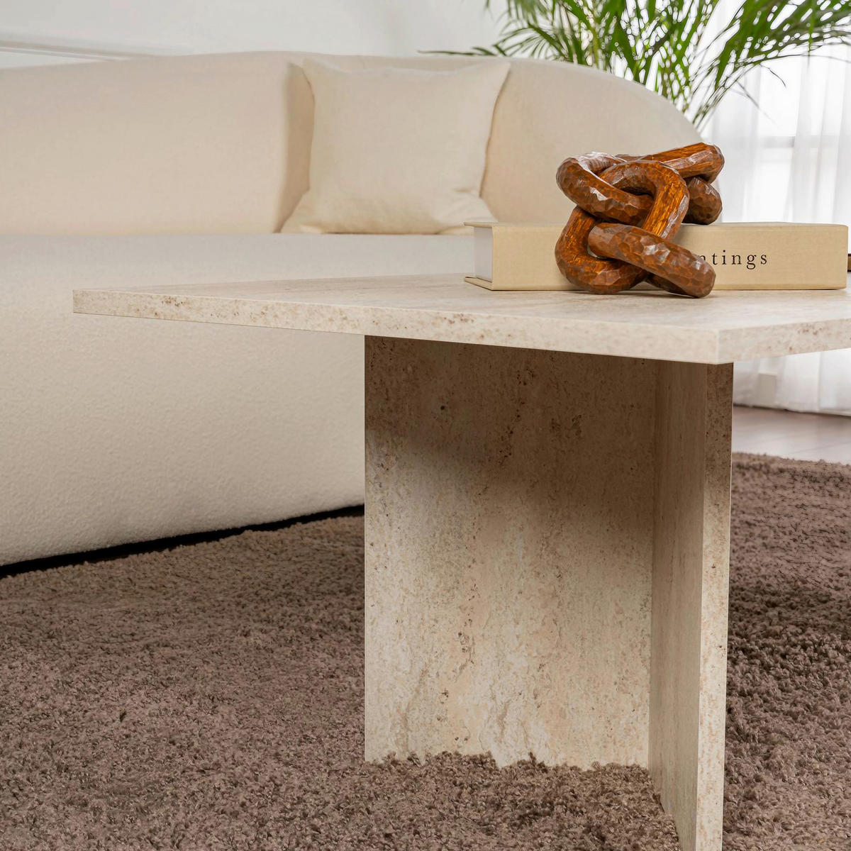 COUCHTISCH in Holzwerkstoff  - Elfenbein, Design, Holzwerkstoff (119/40/60cm) - MID.YOU