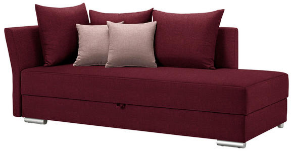 LIEGE in Textil Altrosa, Rot - Chromfarben/Rot, Design, Kunststoff/Textil (220/93/100cm) - Xora