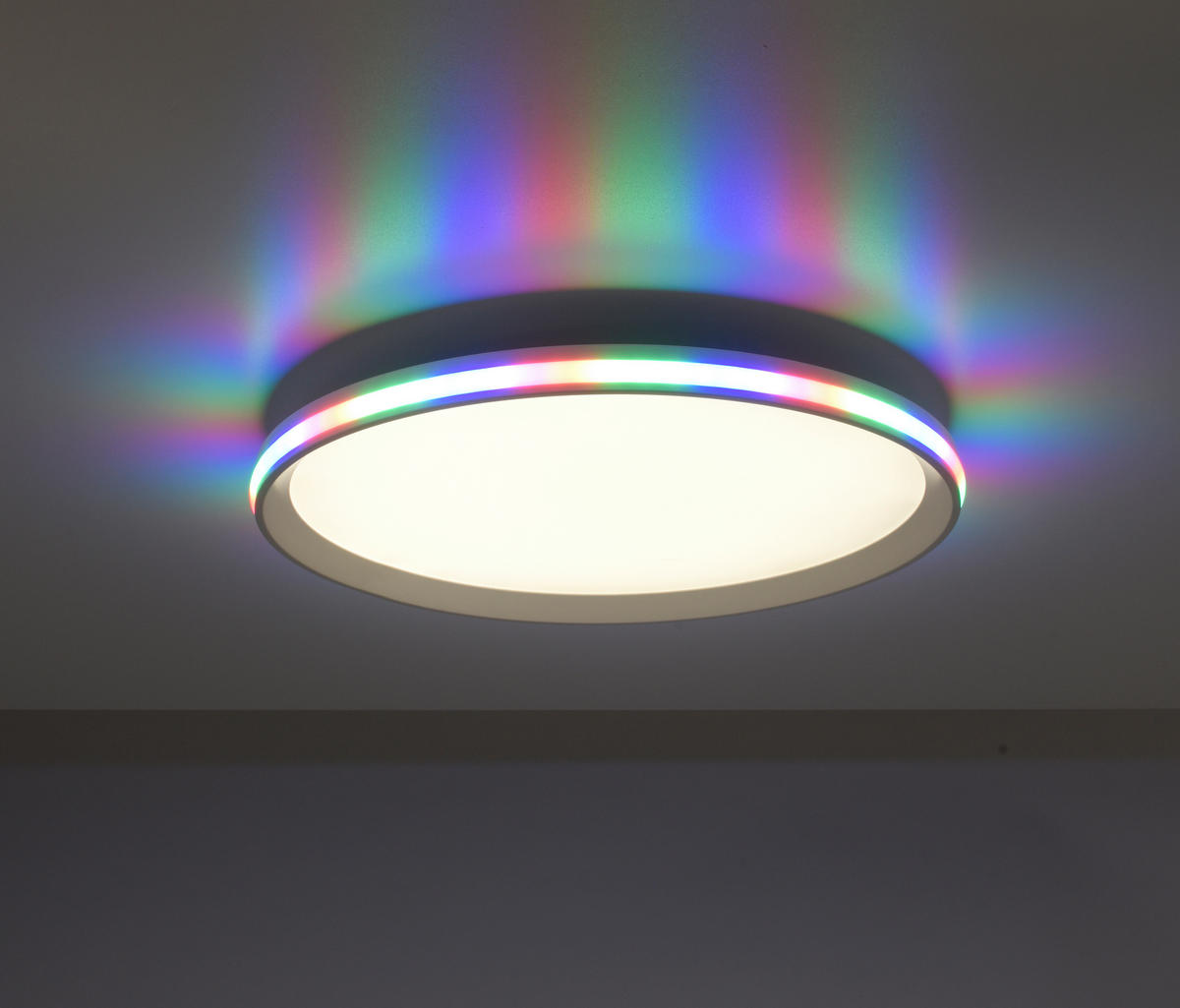 LED-DECKENLEUCHTE 45/45/6 cm  - Weiß, Basics, Kunststoff/Metall (45/45/6cm) - Just Light