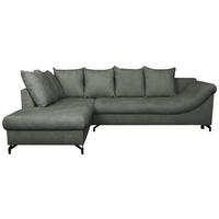 ECKSOFA Anthrazit Struktur  - Anthrazit/Schwarz, KONVENTIONELL, Textil/Metall (194/274cm) - Carryhome