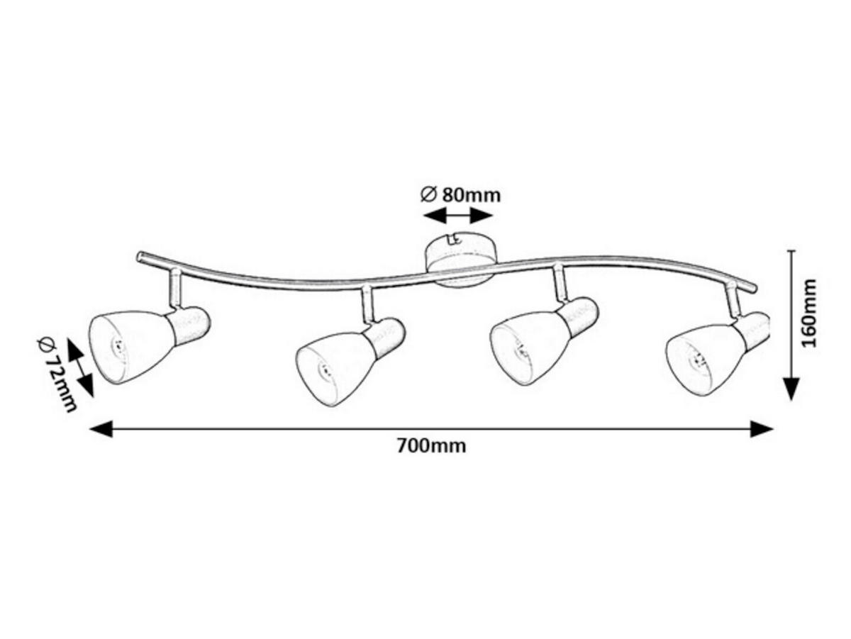 REFLEKTOR SOMA  - bela/crna, Osnovno, staklo/metal (70/7,2/16cm)