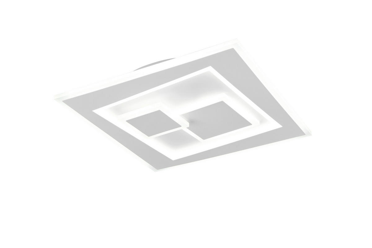 LED-DECKENLEUCHTE 35,5/35,5/6 cm  - Weiß, Design, Kunststoff/Metall (35,5/35,5/6cm) - Novel