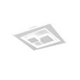 LED-DECKENLEUCHTE 35,5/35,5/6 cm  - Weiß, Design, Kunststoff/Metall (35,5/35,5/6cm) - Novel