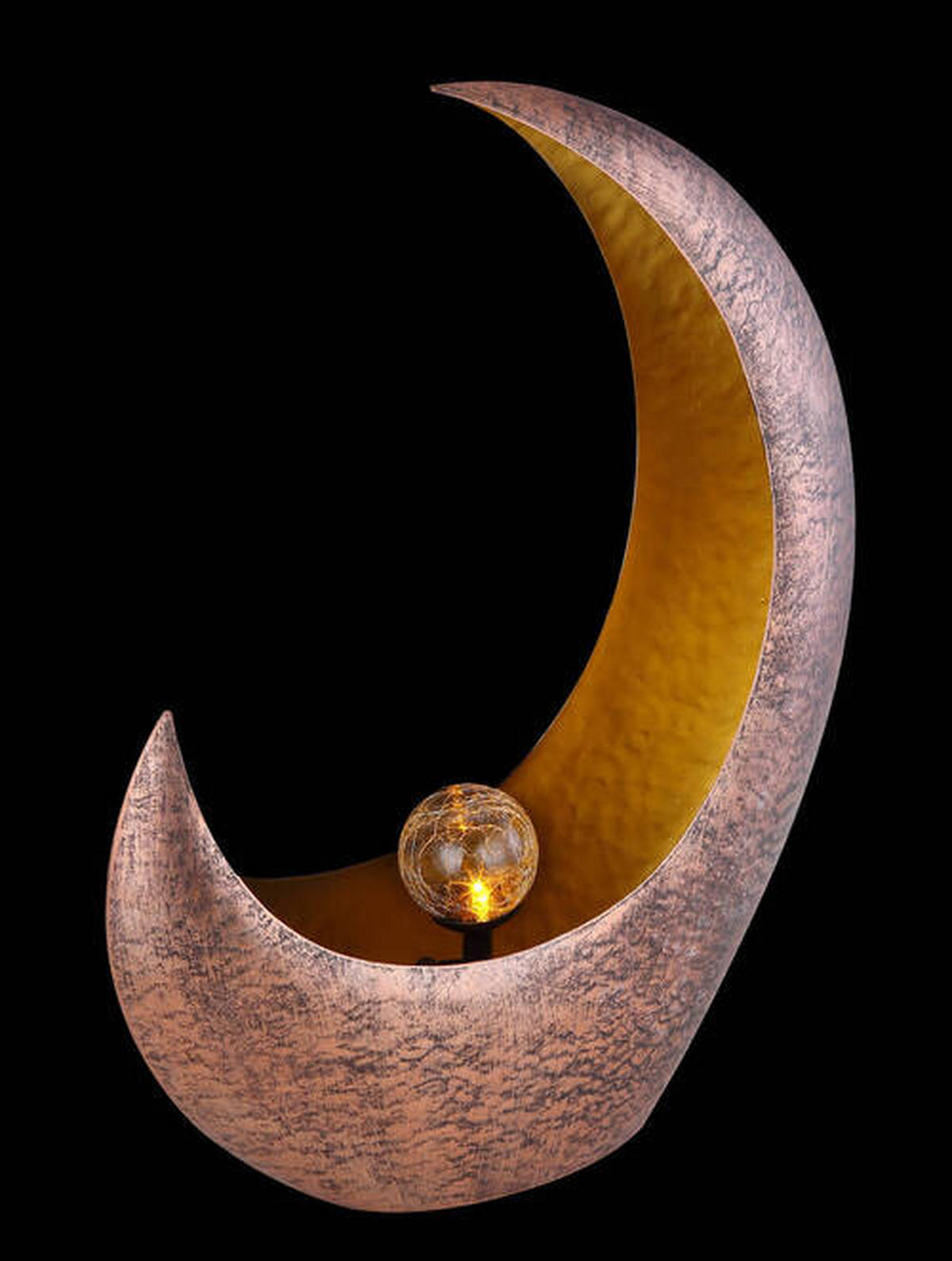 SOLARLEUCHTE 37,5/13,5/45 cm   - Klar/Messingfarben, Design, Glas/Metall (37,5/13,5/45cm) - Globo