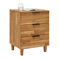 Noptieră, 48/65/40 cm, fag, stejar culoare lemn stejar - culoare lemn stejar/negru, Konventionell, materiale naturale/metal (48/65/40cm) - Valnatura