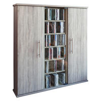 CD-REGAL - Eichefarben, KONVENTIONELL, Glas/Holzwerkstoff (86/91,5/18cm) - MID.YOU