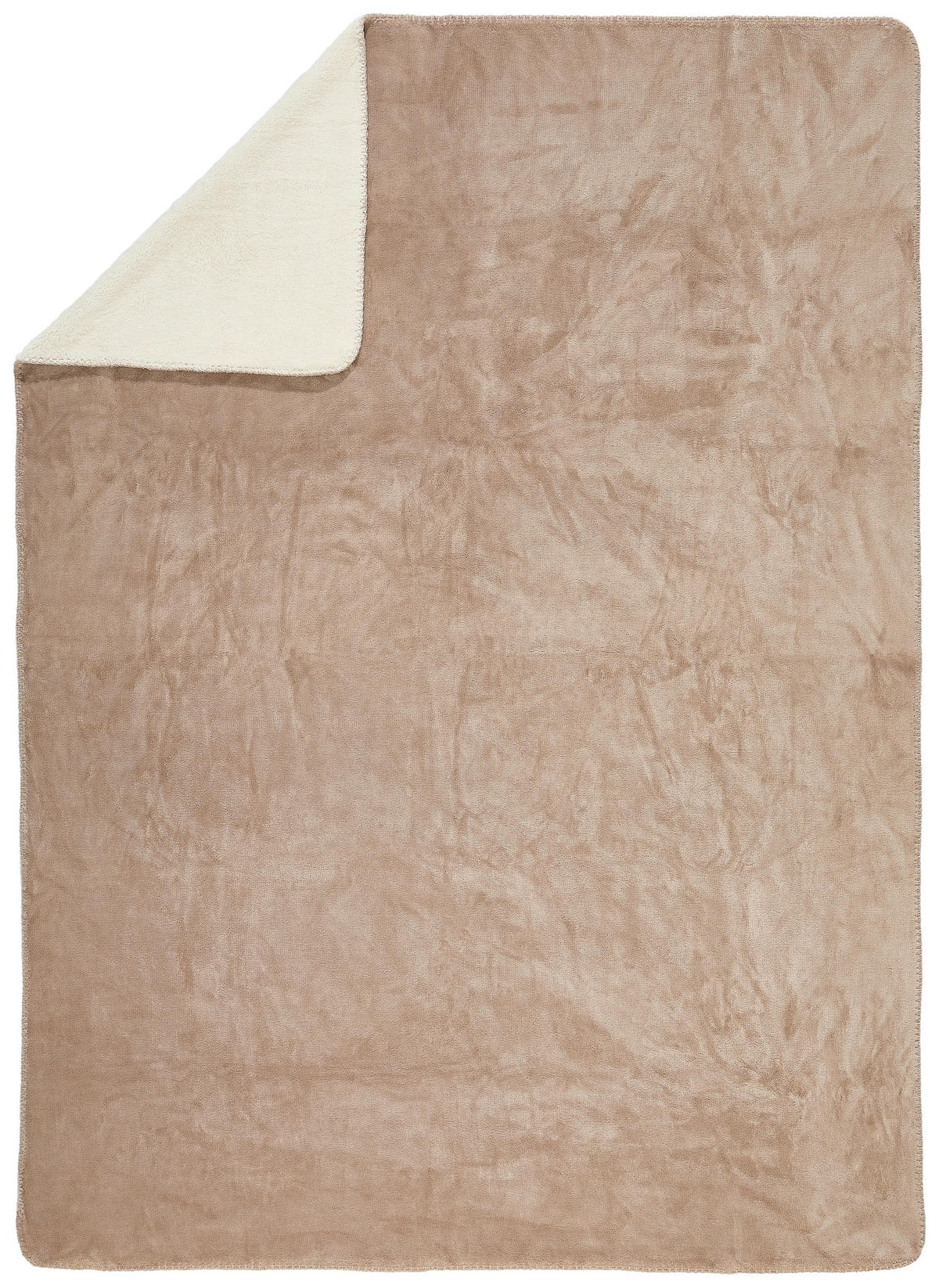 WOHNDECKE 130/180 cm  - Creme/Haselnussfarben, Basics, Textil (130/180cm) - Novel