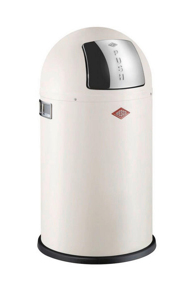 Wesco Abfallsammler Pushboy Junior Edelstahl, Sand 63 cm