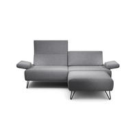 2,5-SITZER Chenille Anthrazit  - Anthrazit/Schwarz, Design, Textil/Metall (204-234/85/86-94cm) - SENSOO