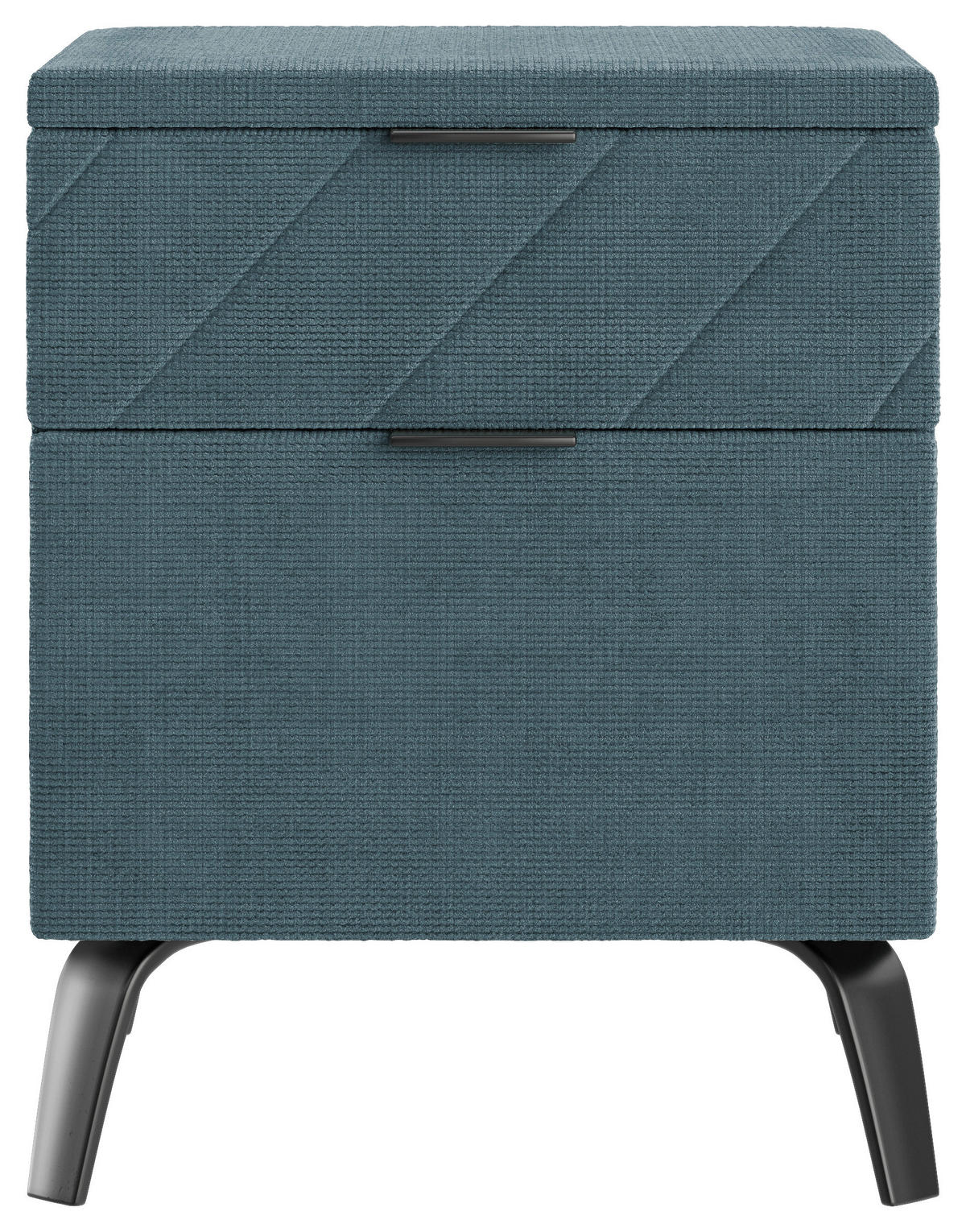 NACHTKÄSTCHEN 44/55/44 cm  in Petrol  - Petrol/Schwarz, Design, Textil/Metall (44/55/44cm) - Esposa