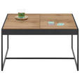 COUCHTISCH in Holz, Metall, Holzwerkstoff 83/83/45 cm  - Eichefarben/Schwarz, Design, Holz/Holzwerkstoff (83/83/45cm) - Novel
