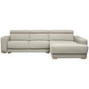ECKSOFA  in Chenille Hellgrau  316/206 cm  - Eichefarben/Hellgrau, Design, Textil (316/206cm) - Sedda