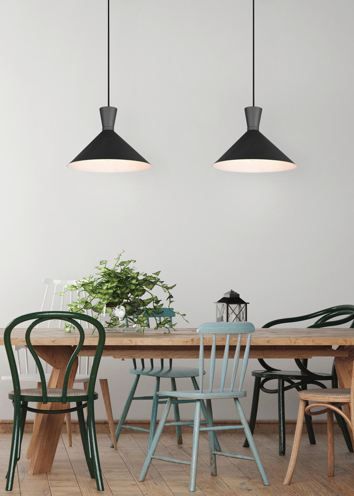 SVJETILJKA VISEĆA  35/150 cm      Enzo  - crna, Design, metal (35/150cm)