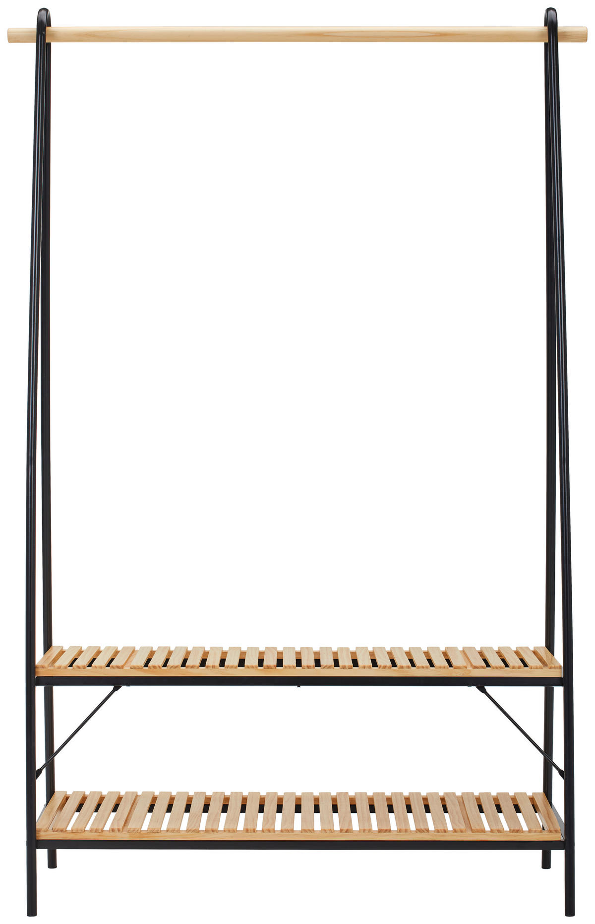 KLÄDHÄNGARE - furufärgad/svart, Design, metall/trä (111,5/170/45cm) - Carryhome