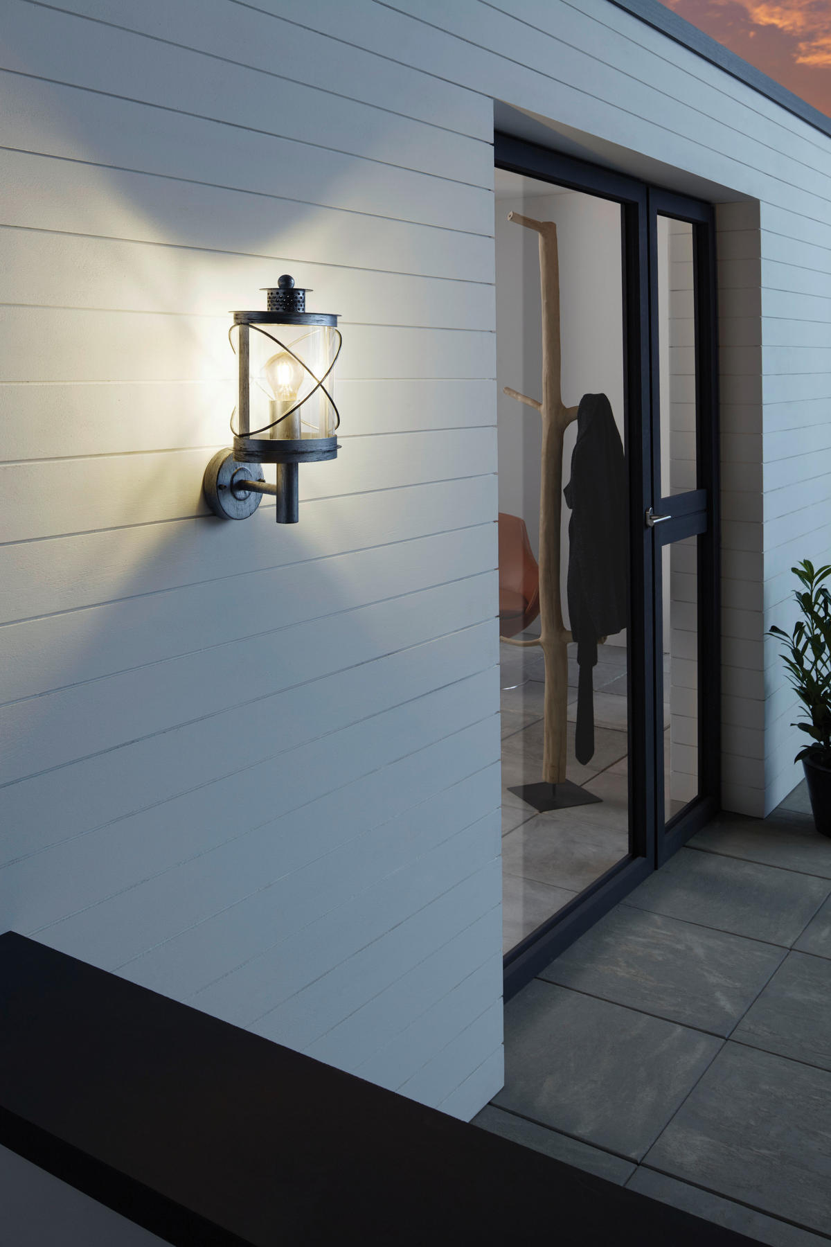 AUSSENWANDLEUCHTE - Silberfarben/Zinkfarben, Lifestyle, Kunststoff/Metall (20/20/20cm) - Eglo