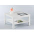 COUCHTISCH quadratisch Schwarz, Weiß - Schwarz/Weiß, Design, Glas (80/45/80cm) - Carryhome