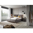 POLSTERBETT Matratze, Lattenrost, Bettkasten 180/200 cm  in Grau  - Chromfarben/Birkefarben, KONVENTIONELL, Holz/Textil (180/200cm) - Dieter Knoll