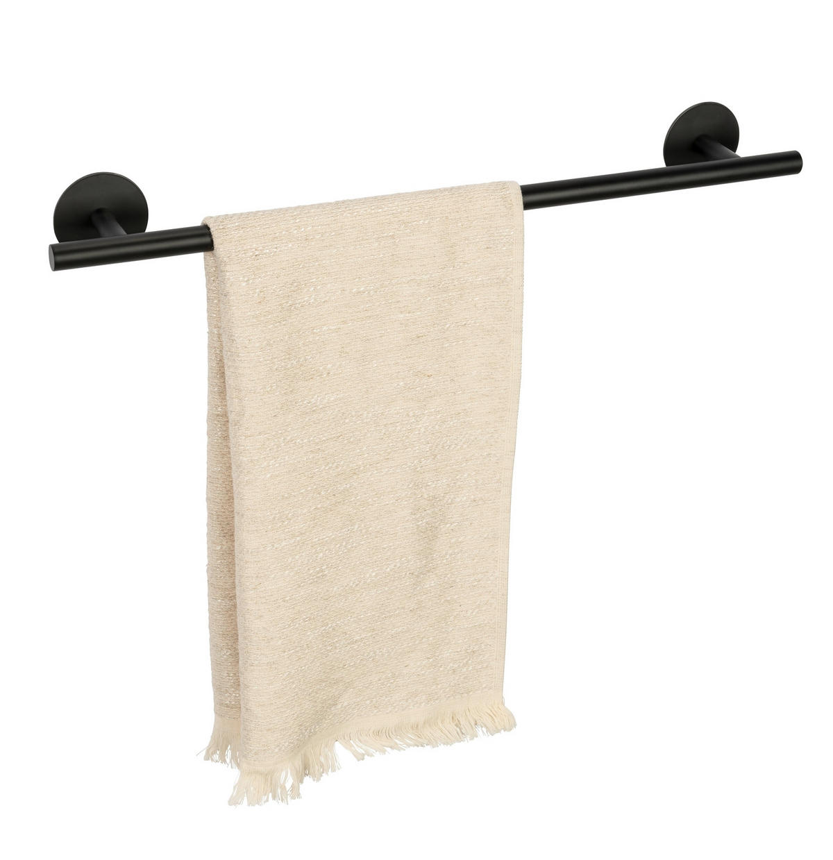 TYČ NA UTERÁKY   - čierna, Konventionell, kov (60/7/7cm) - Schöner Wohnen
