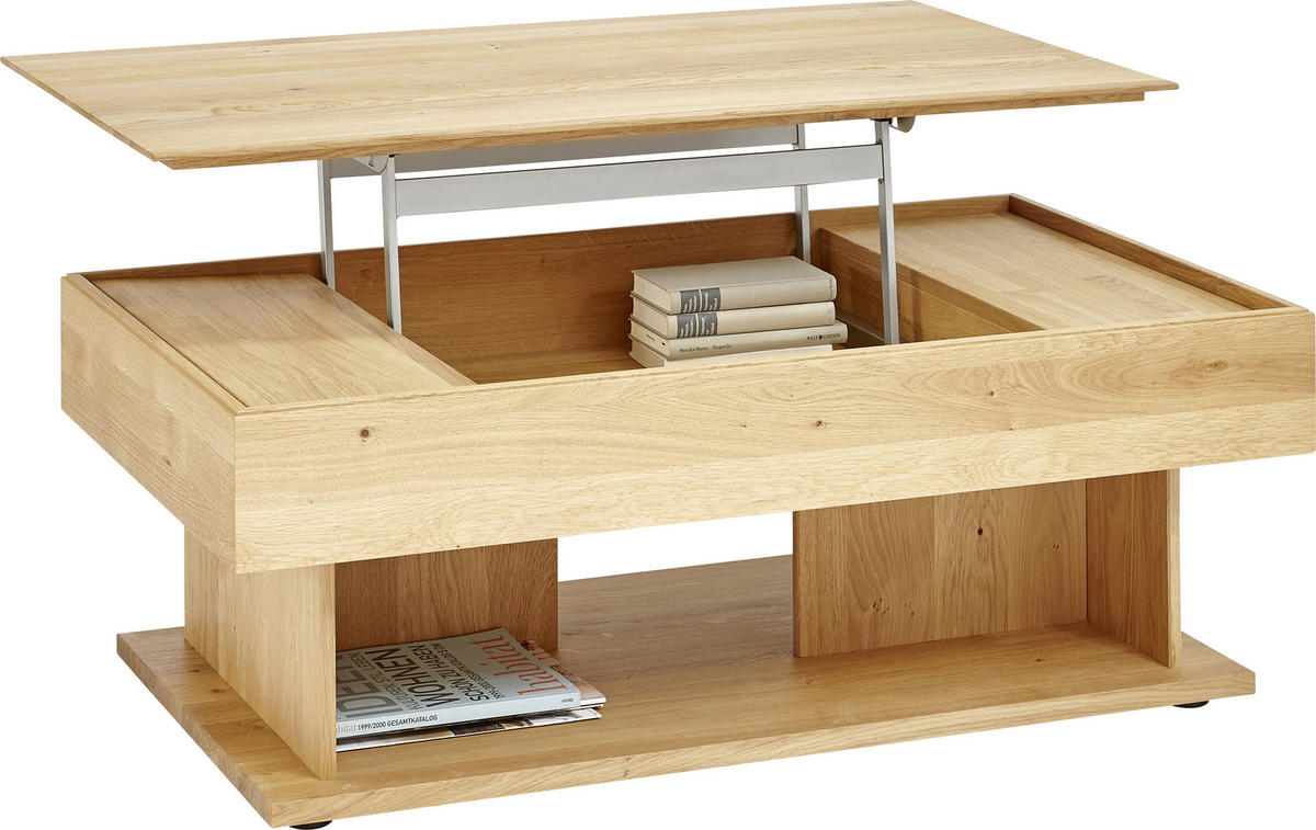 COUCHTISCH in Holz 120/70/46-65 cm  - Eichefarben, Konventionell, Holz (120/70/46-65cm) - Valnatura