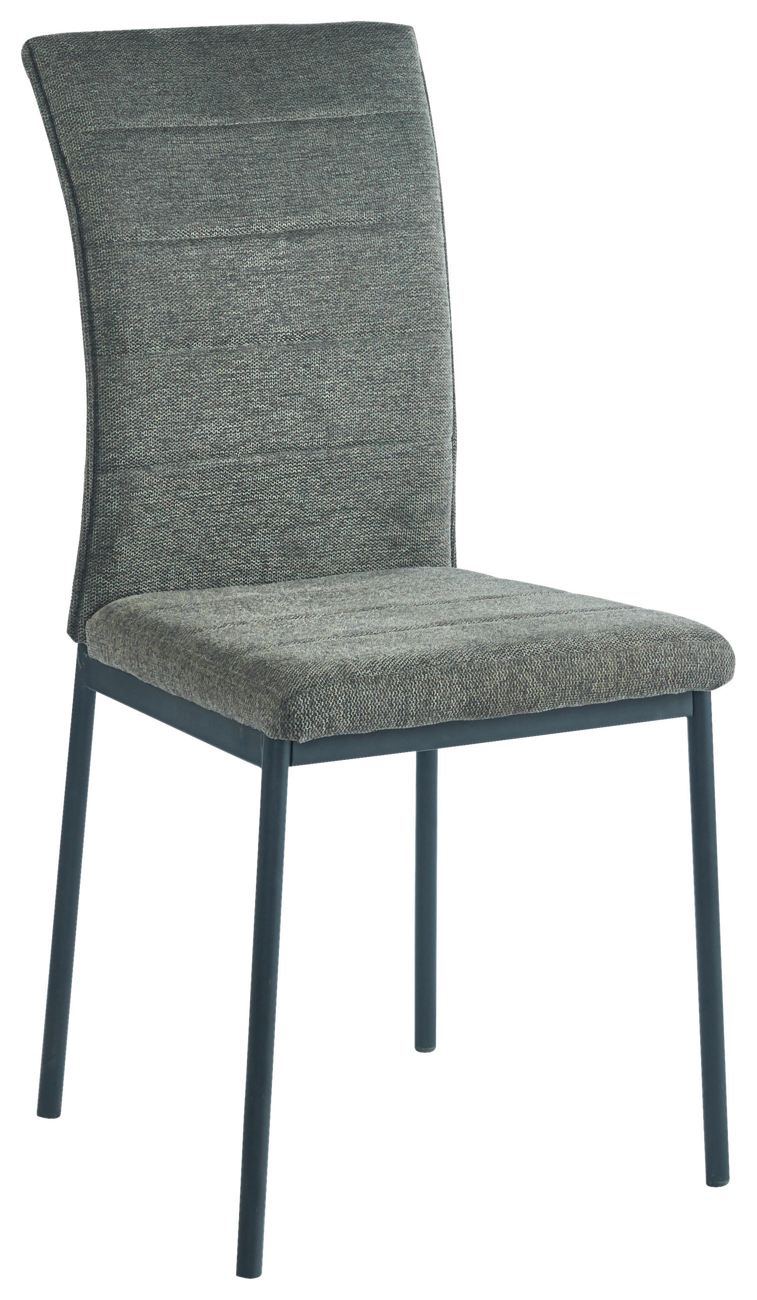 STUHL Leinenoptik Grün  - Schwarz/Grün, Design, Textil/Metall (44/95/57cm) - Carryhome