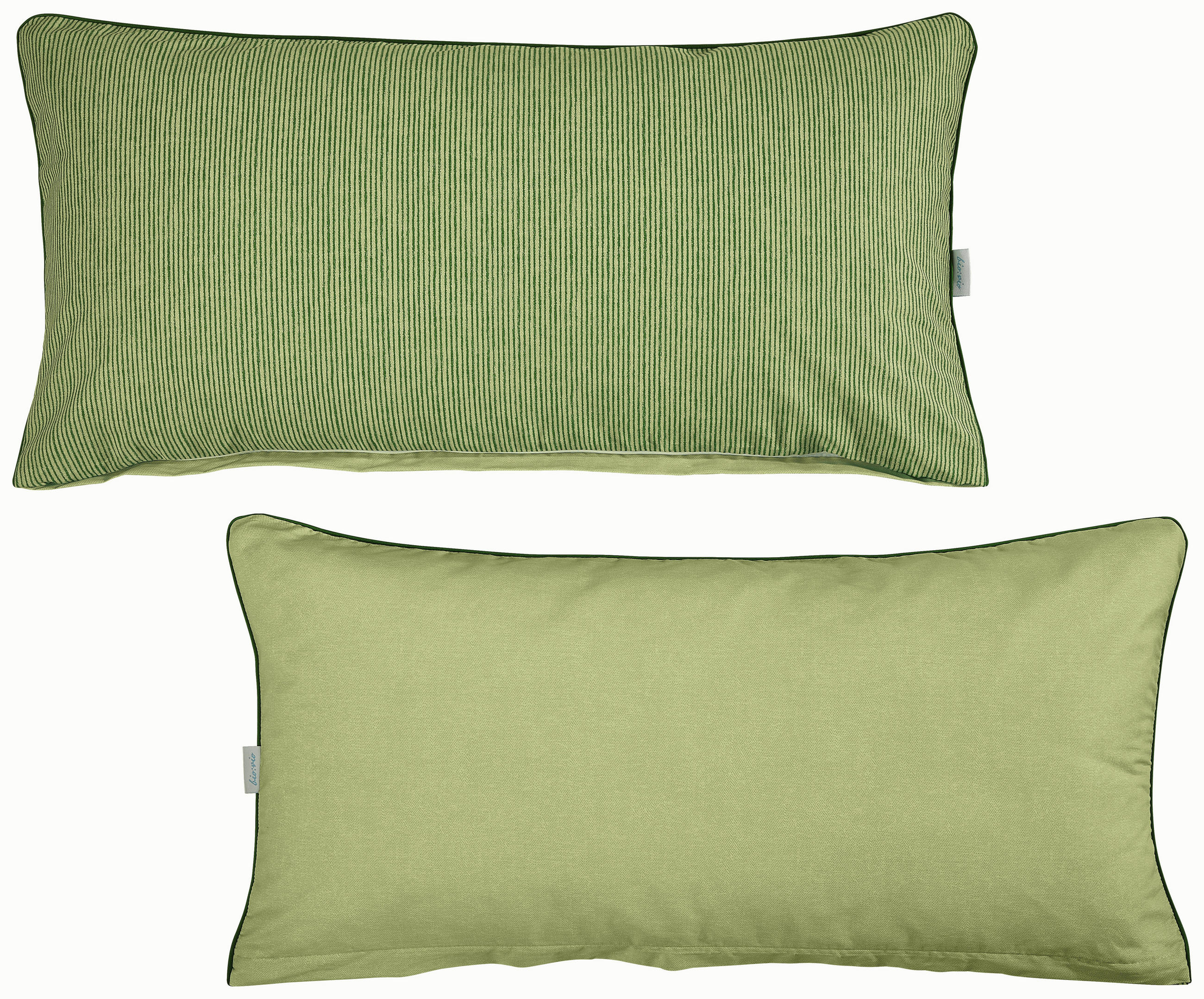 KISSENBEZUG-SET 40/80 cm  - Dunkelgrün, Textil (40/80cm) - Bio:Vio