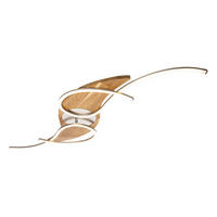 LED-DECKENLEUCHTE    128/38/9 cm  - Eichefarben, Natur, Holz (128/38/9cm) - Waldwelt