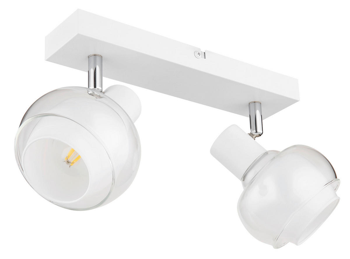 STRAHLER - Klar/Chromfarben, Design, Glas/Metall (26/10,5/13,5cm) - Globo