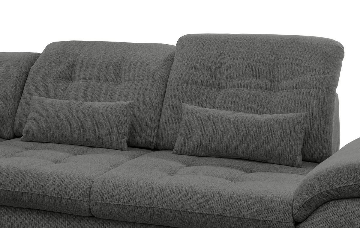 ECKSOFA in Chenille Graubraun  - Chromfarben/Graubraun, Modern, Textil/Metall (184/314cm) - Livetastic