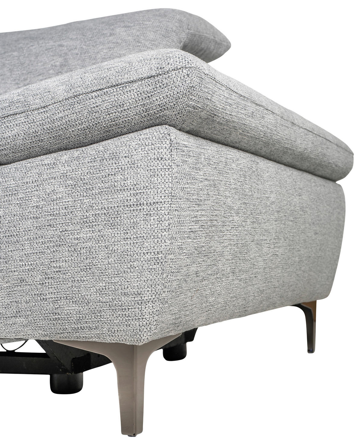 ECKSOFA Grau Webstoff  - Schwarz/Grau, KONVENTIONELL, Textil/Metall (225/288cm) - Carryhome