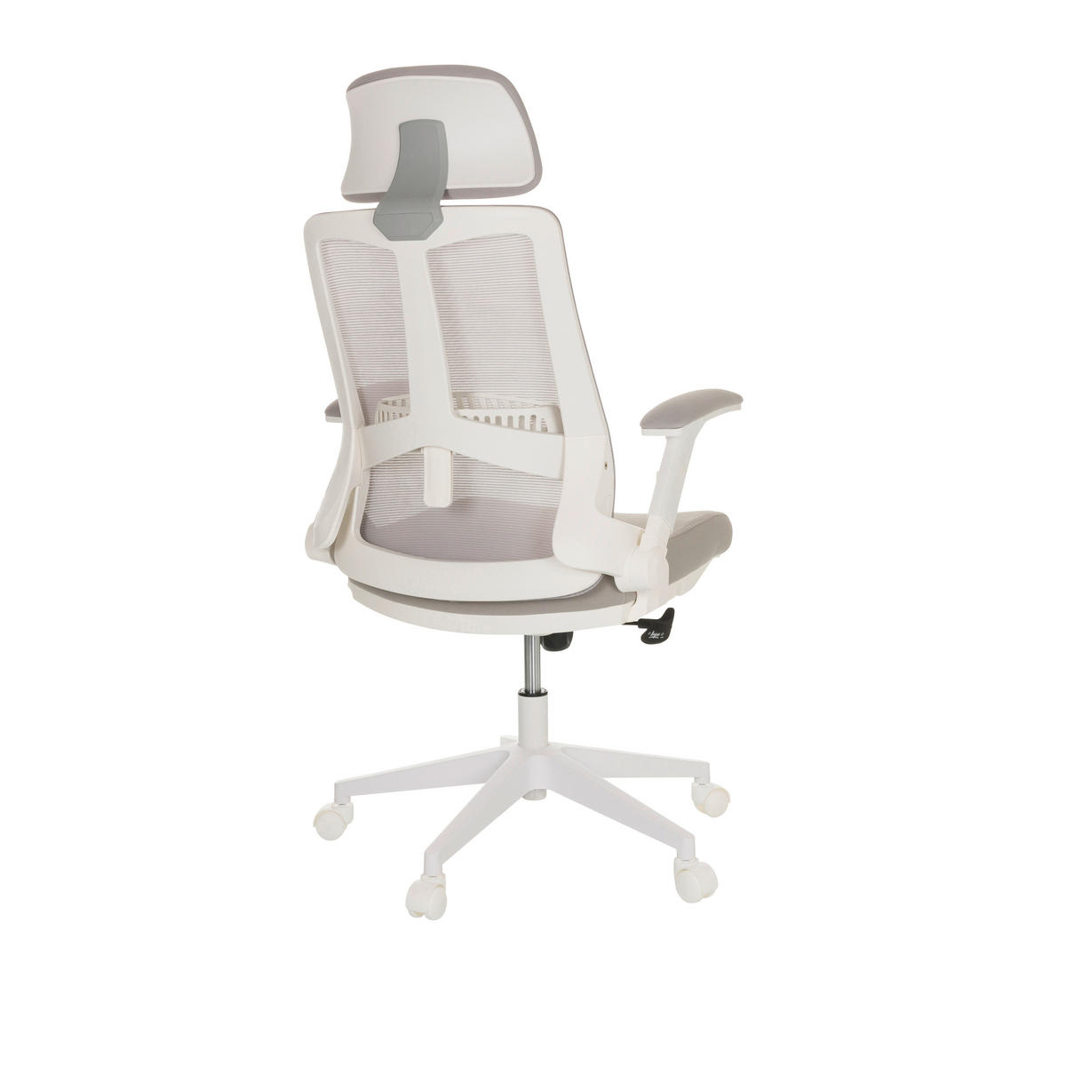 OTOČNÁ ŽIDLE, šedá - šedá/bílá, Basics, textil/plast (68/113-127/68cm) - MID.YOU