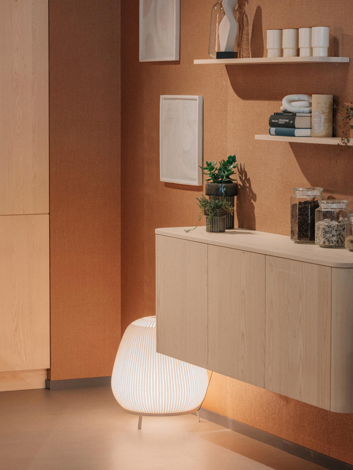 EINBAUKÜCHE   - Eschefarben, Basics, Holz - Walden