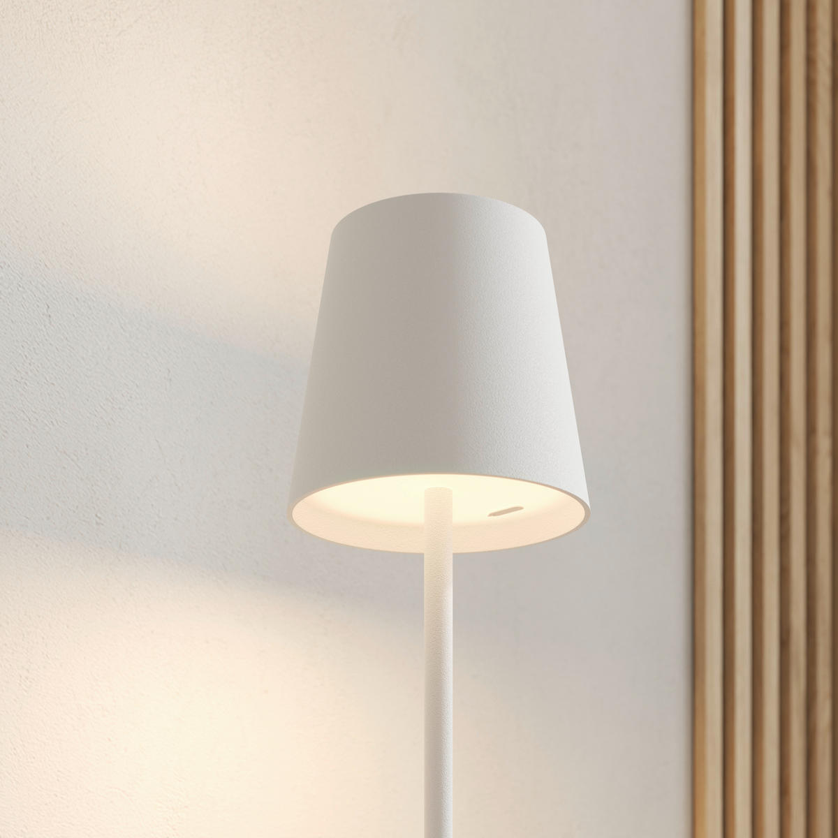 PORTABEL GOLVLAMPA Lauderdale 22/130 cm    - vit, Design, metall/plast (22/130cm) - Novel