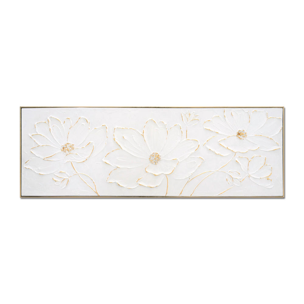 OBRAZ NA PLÁTNE, kvety, 150/50 cm  - Konventionell, drevo (150/50cm)