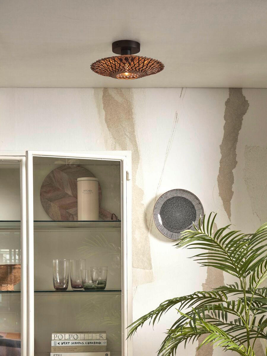 TAKLAMPA GOOD&MOJO  30/8 cm  - svart/naturfärgad, Trend (30/8cm) - Good & Mojo