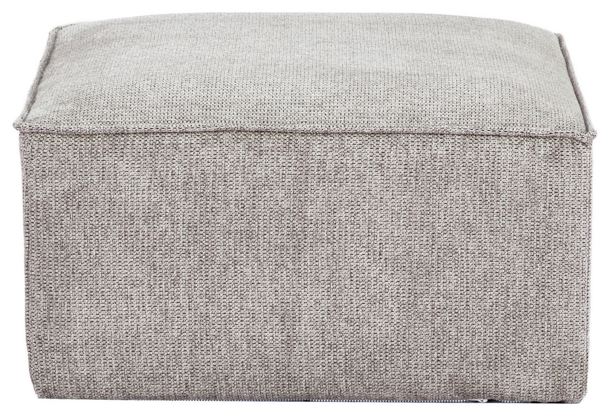 HOCKER in Textil Naturfarben  - Naturfarben, Design, Kunststoff/Textil (71/41/71cm) - Carryhome