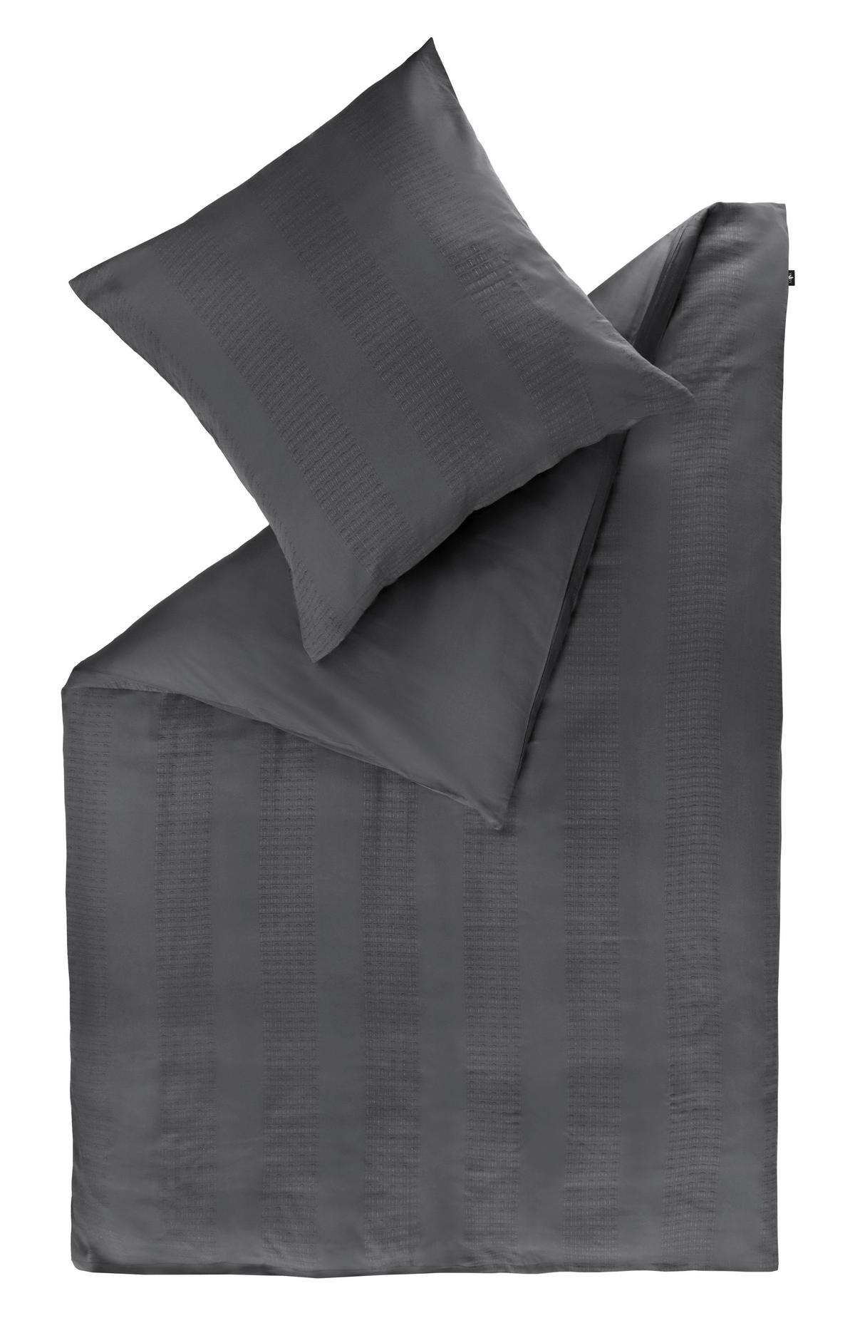 WENDEBETTWÄSCHE Marcel.Remus-Design - Alcudia anthrazit Satin 200/200 cm  - Anthrazit, Design, Textil (200/200cm)