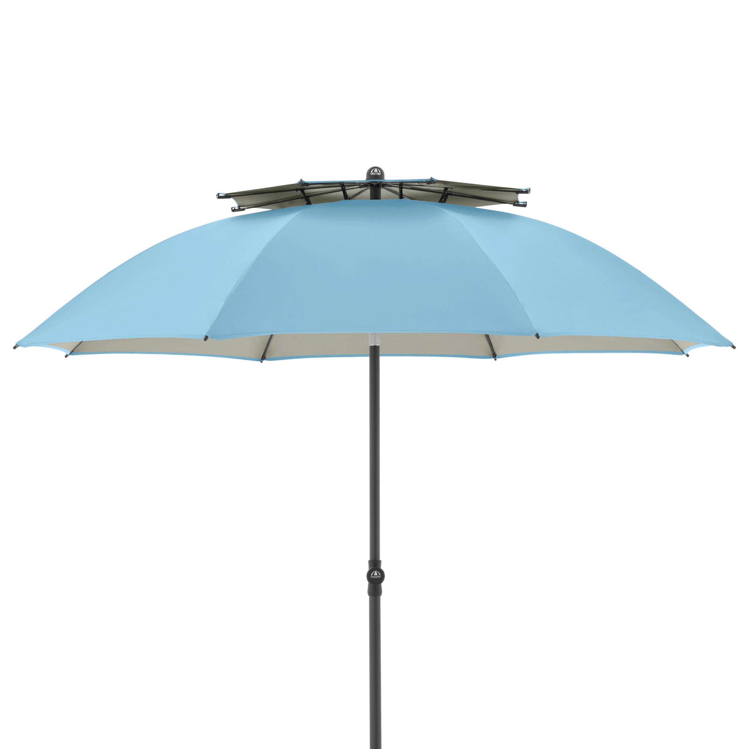 SONNENSCHIRM  200/238 cm  - Anthrazit/Hellblau, KONVENTIONELL, Textil/Metall (200/238cm) - Doppler