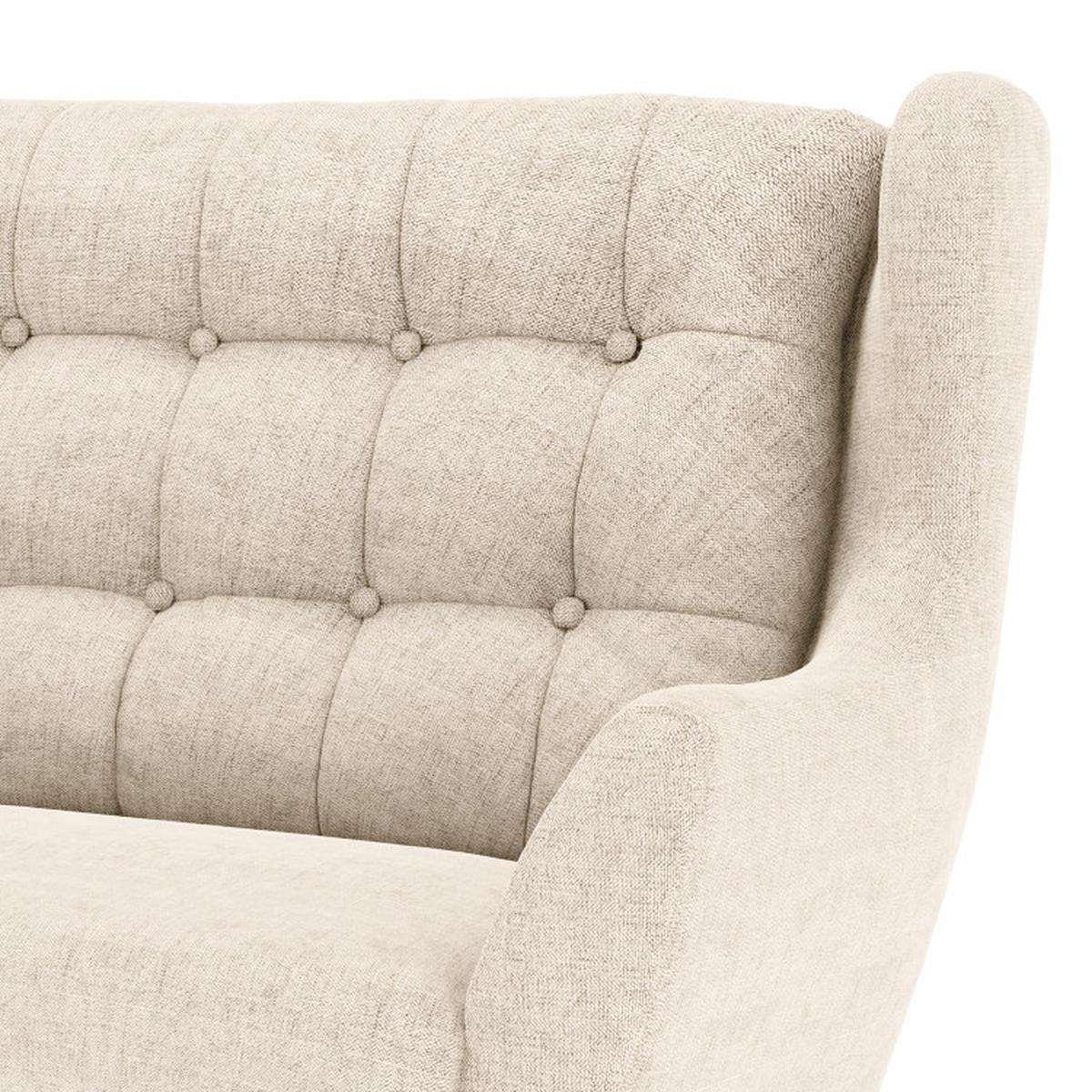 3-SITZER-SOFA in Webstoff Silberfarben  - Eichefarben/Silberfarben, Konventionell, Holz/Textil (197/107/94cm) - Trendmanufaktur