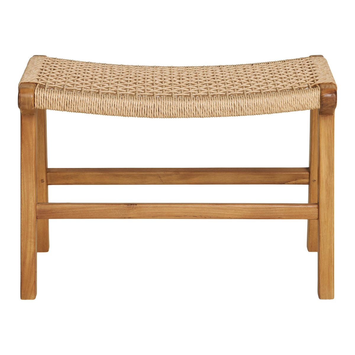 HOCKER in Kunststoff Naturfarben  - Naturfarben/Teakfarben, Basics, Holz/Kunststoff (60/42/40cm)