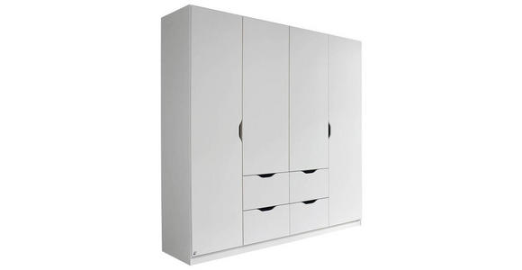 KLEIDERSCHRANK 4-türig Weiß  - Weiß, KONVENTIONELL, Holzwerkstoff (181/197/54cm) - Xora