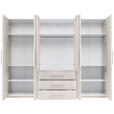 KLEIDERSCHRANK 294/219/59 cm,  in Kaschmir, 6-türig  - Kaschmir/Alufarben, KONVENTIONELL, Holzwerkstoff/Metall (294/219/59cm) - Carryhome