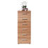 KOMMODE Kernbuche furniert, massiv Buchefarben - Chromfarben/Buchefarben, Design, Holz/Kunststoff (42/107/39cm)