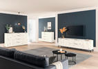 SIDEBOARD Weiß Einlegeböden  - Schwarz/Weiß, Basics, Holzwerkstoff/Kunststoff (135,3/99,8/40cm)