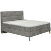 BOXSPRINGBETT 180/200 cm  in Grau  - Eichefarben/Grau, KONVENTIONELL, Holz/Textil (180/200cm) - Carryhome
