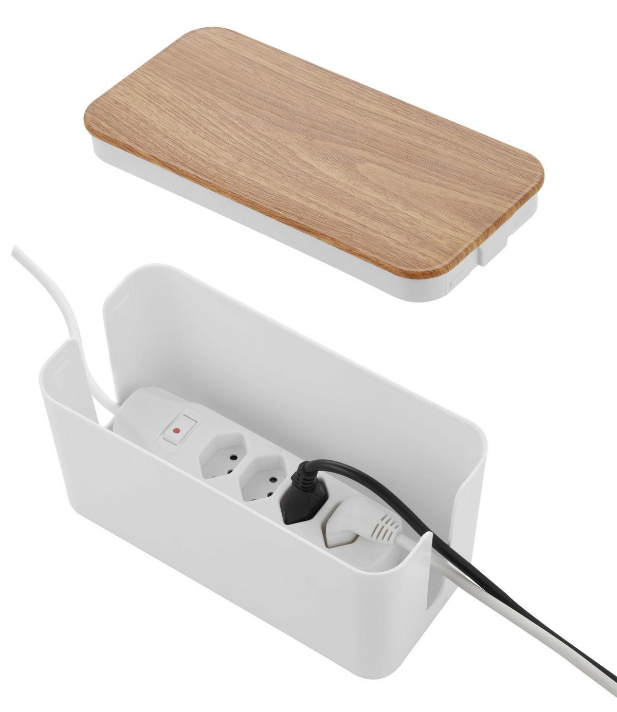 STECKDOSENLEISTE - Weiss, Basics (23.50/11.50/12.10cm) - Eglo