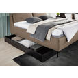 POLSTERBETT Matratze, Lattenrost Hellbraun 180/200 cm  - Hellbraun/Anthrazit, Design, Holz/Textil (180/200cm) - Johann Jakob